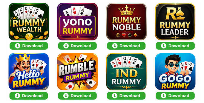Popular rummy apps trending in India including WinZO Rummy Mars Rummy Ind Rummy and other active cash game platforms